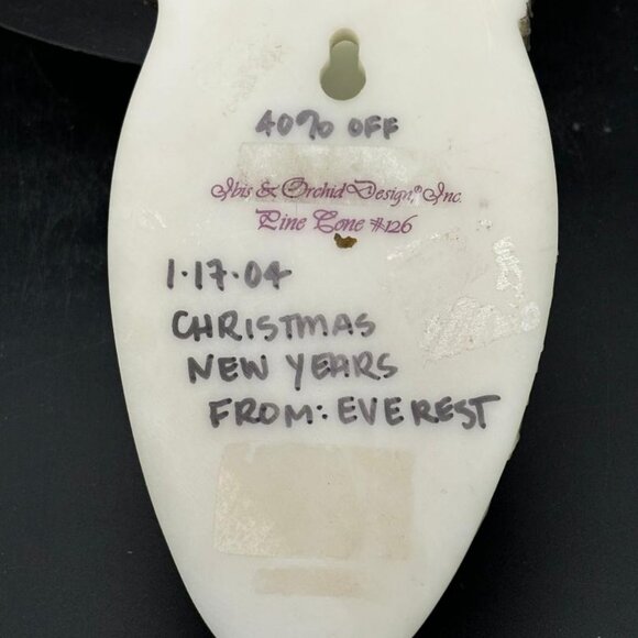 Vintage Ibis & Orchid Design #126 Pine Cone Wall Pocket Planter - Picture 9 of 9